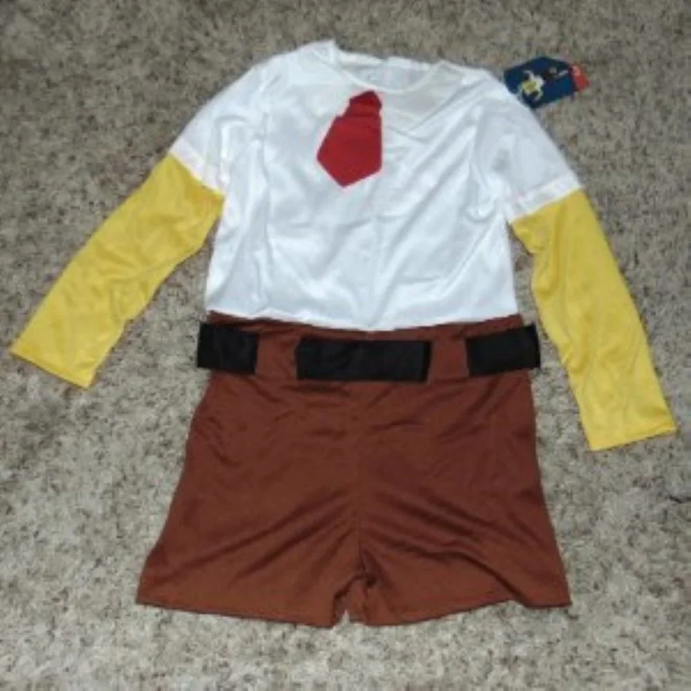 SpongeBob Halloween Costume 4/6 Nickelodeon Jumpsuit, Headpiece, Socks Boys 4 Pc